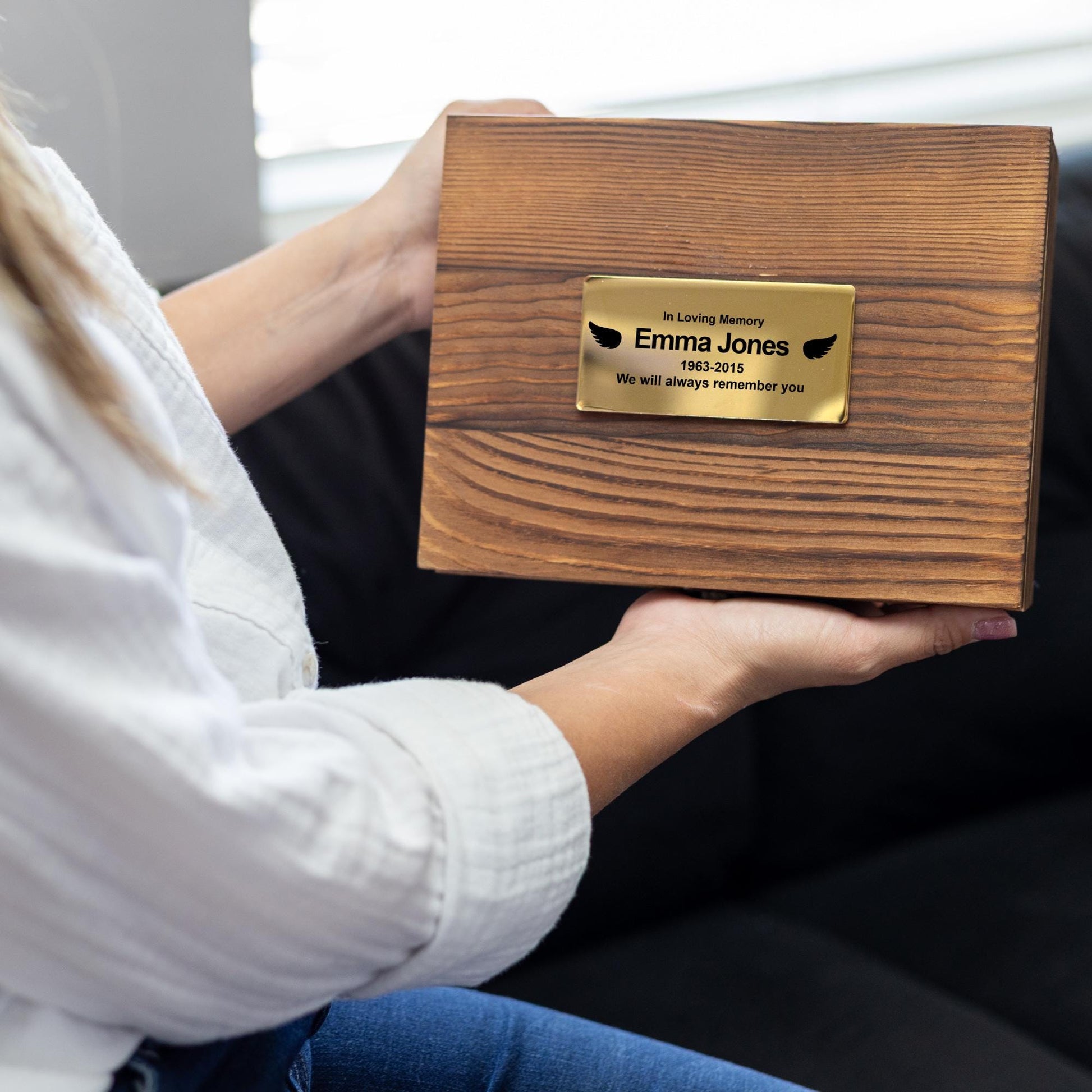 Personalized Memorial Urn Nameplate: Stainless Steel Remembrance Plaque - photo 9