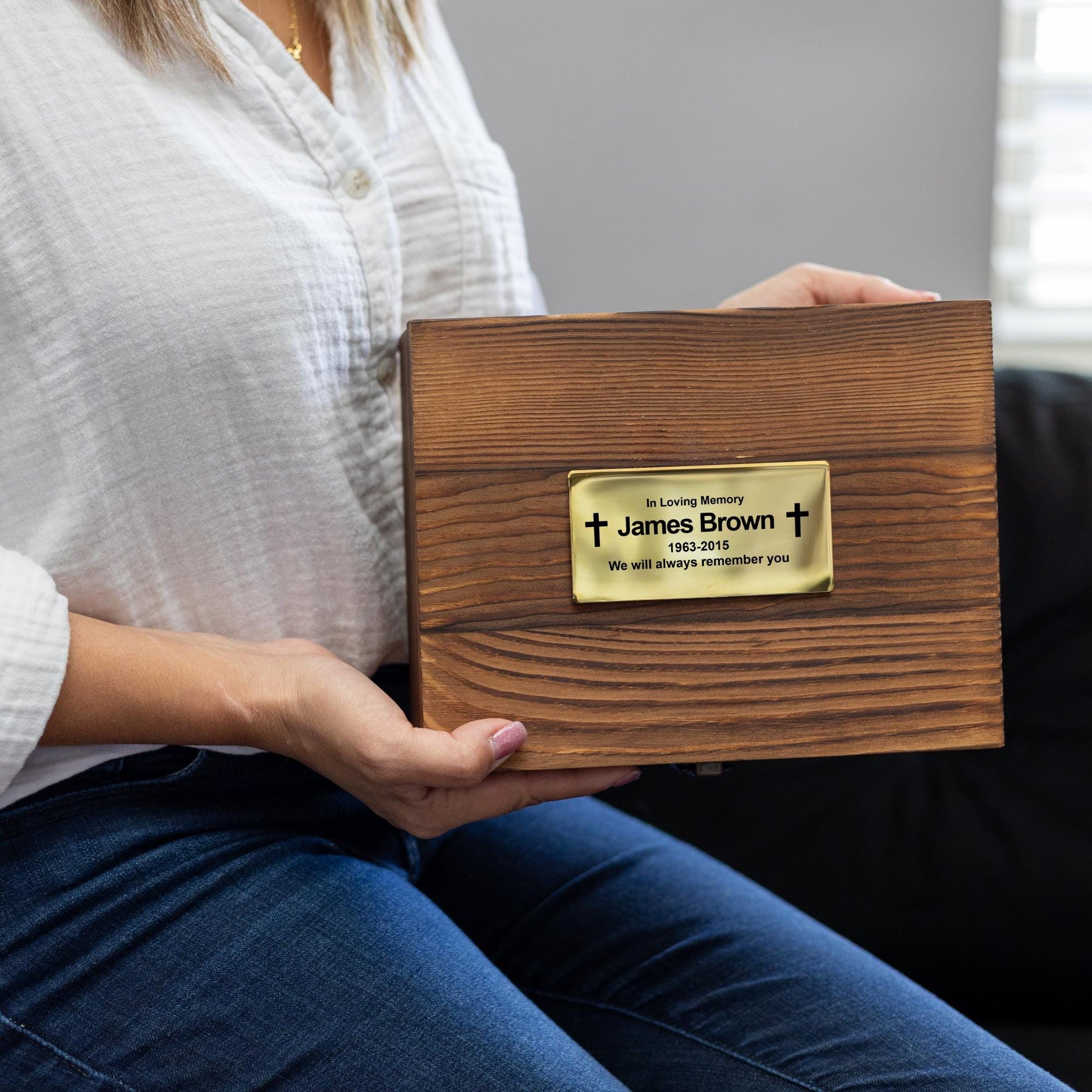 Personalized Memorial Urn Nameplate: Stainless Steel Remembrance Plaque