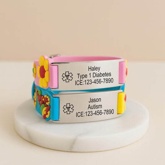 Custom ID Kids Emergency Bracelet