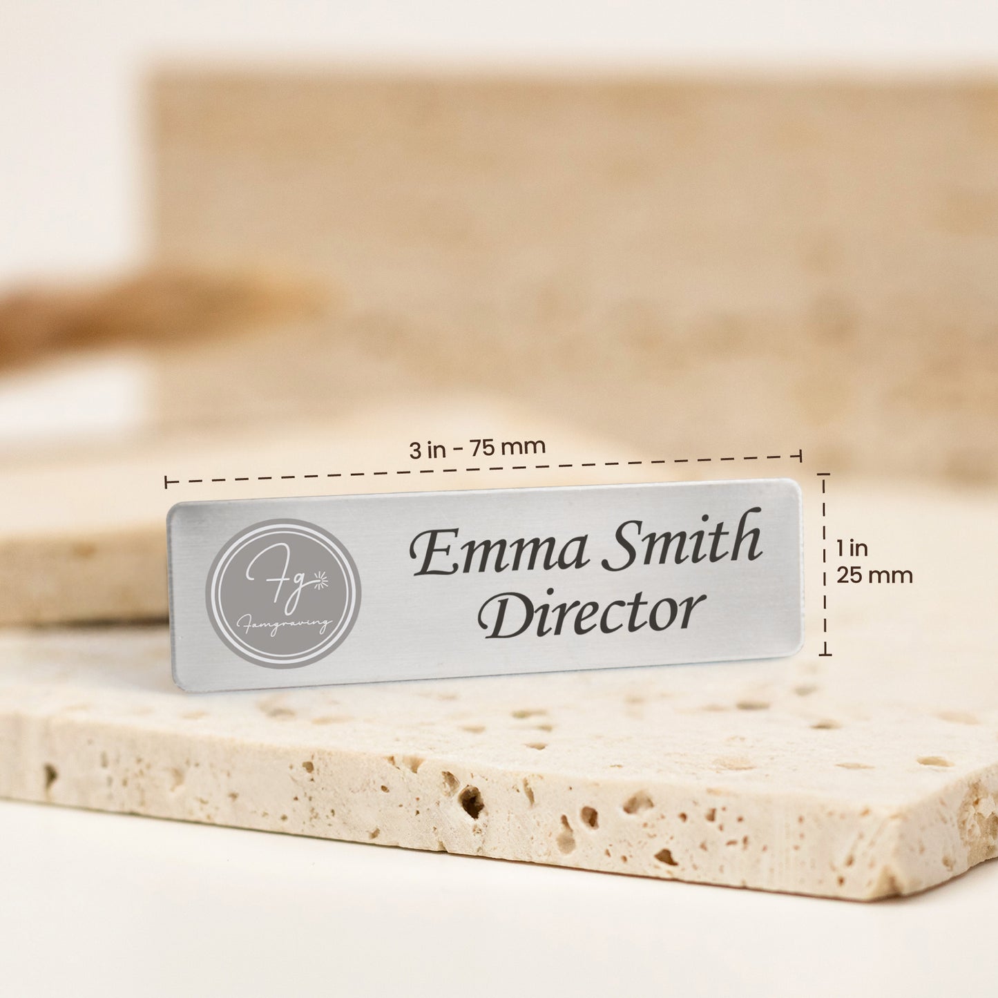 Custom Name & Logo Identification Badge