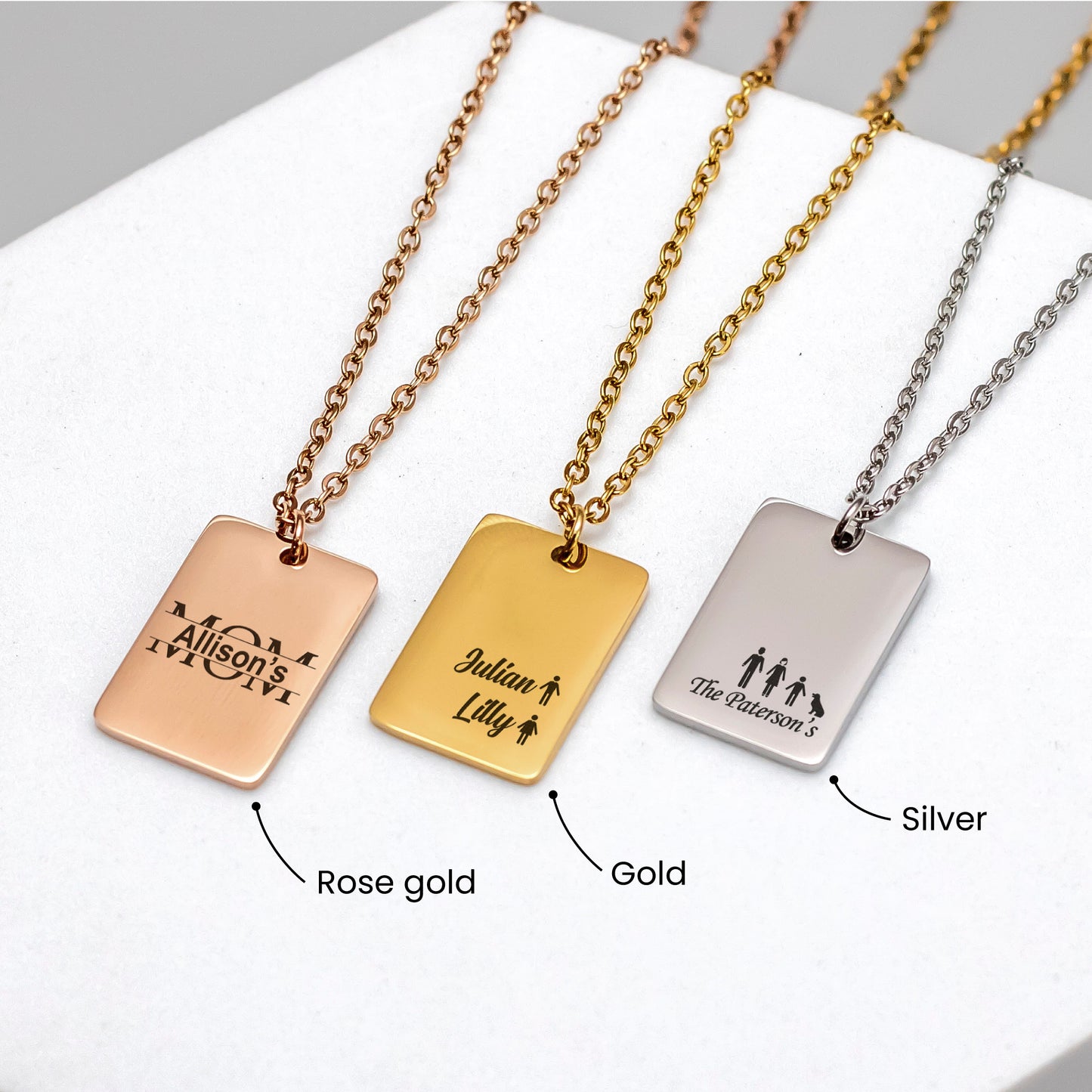 Custom engraved necklace for mom with kids names, engraved grandmother necklace, mother's day gift, personalized bonus mom name necklace