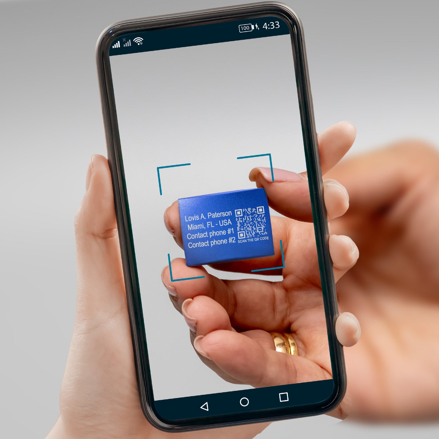 Alert Smart QR Code ID Tag For Watch Band